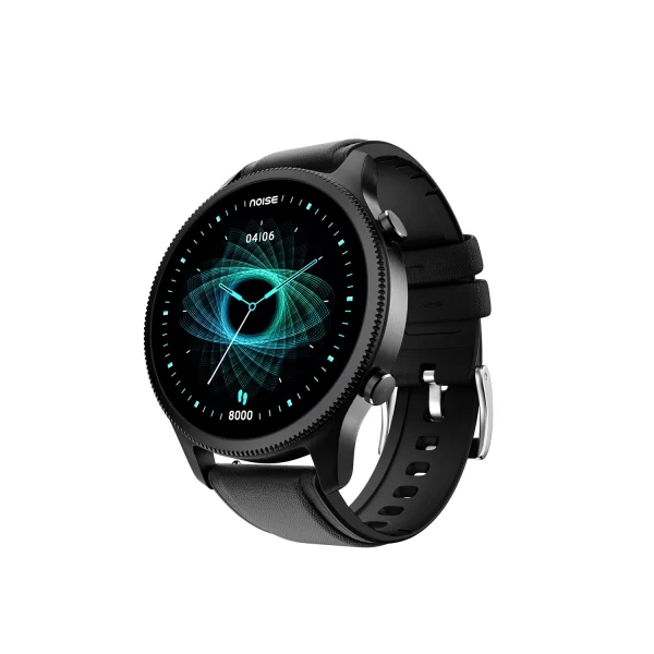 NoiseFit Halo 1.43" AMOLED Display, Bluetooth Calling Round Dial Smart Watch, Premium Metallic Build, Always on Display, Smart Gesture Control, 100 Sports Modes (Classic Black)