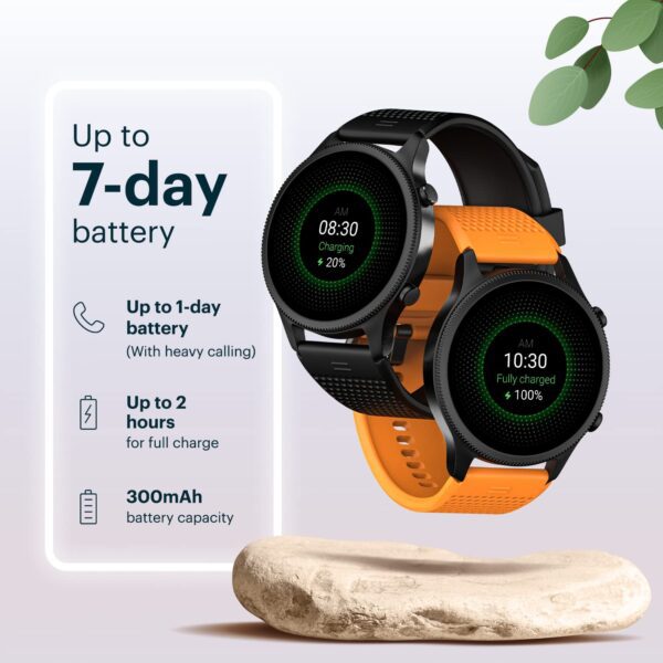 NoiseFit Halo 1.43" AMOLED Display, Bluetooth Calling Round Dial Smart Watch, Premium Metallic Build, Always on Display, Smart Gesture Control, 100 Sports Modes (Classic Black) - Image 6